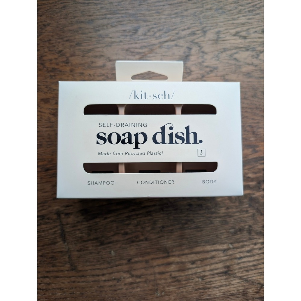 Kitsch Self-Draining Soap Dish Unisex OS Terracotta NEW Recycled Plastic 3-Bar